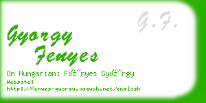 gyorgy fenyes business card